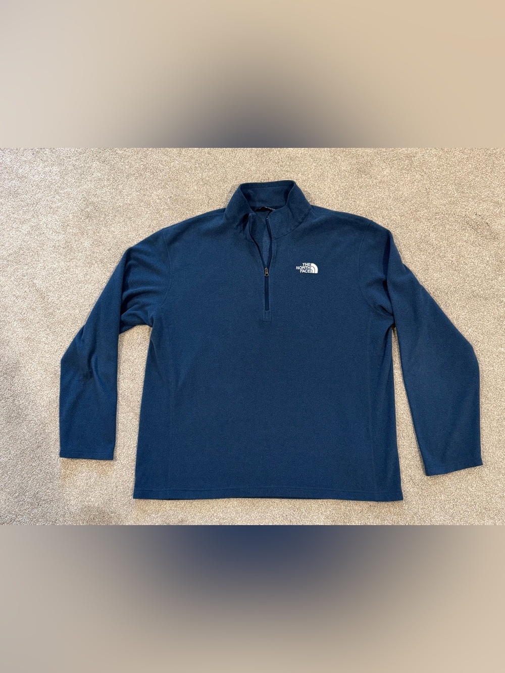 North Face Men’s XL fleece blue quarter zip pullover